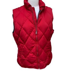 Eddie Bauer - Red Goose Down Puffer Quilted Vest Women’s Medium